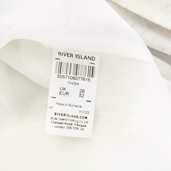 ASOS River Island Dress Plus Size 26 Floral White - Picture 6 of 8